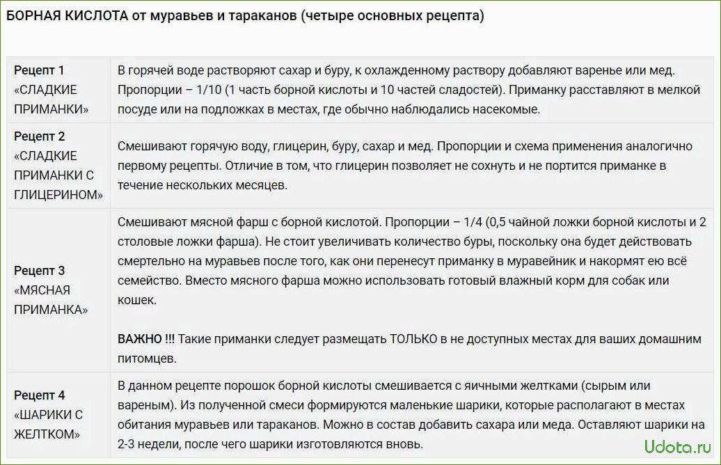 Как прогнать садовых муравьев навсегда: топ-5 рецептов с борной кислотой