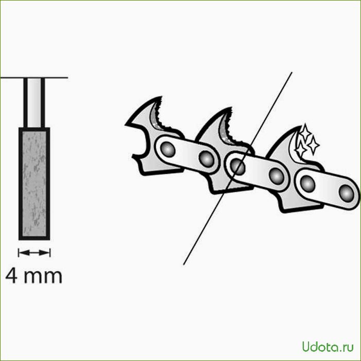 Как заточить цепь для пилы своими руками