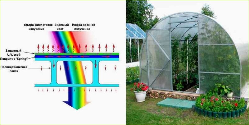 Поликарбонат на садовом участке: преимущества и применение