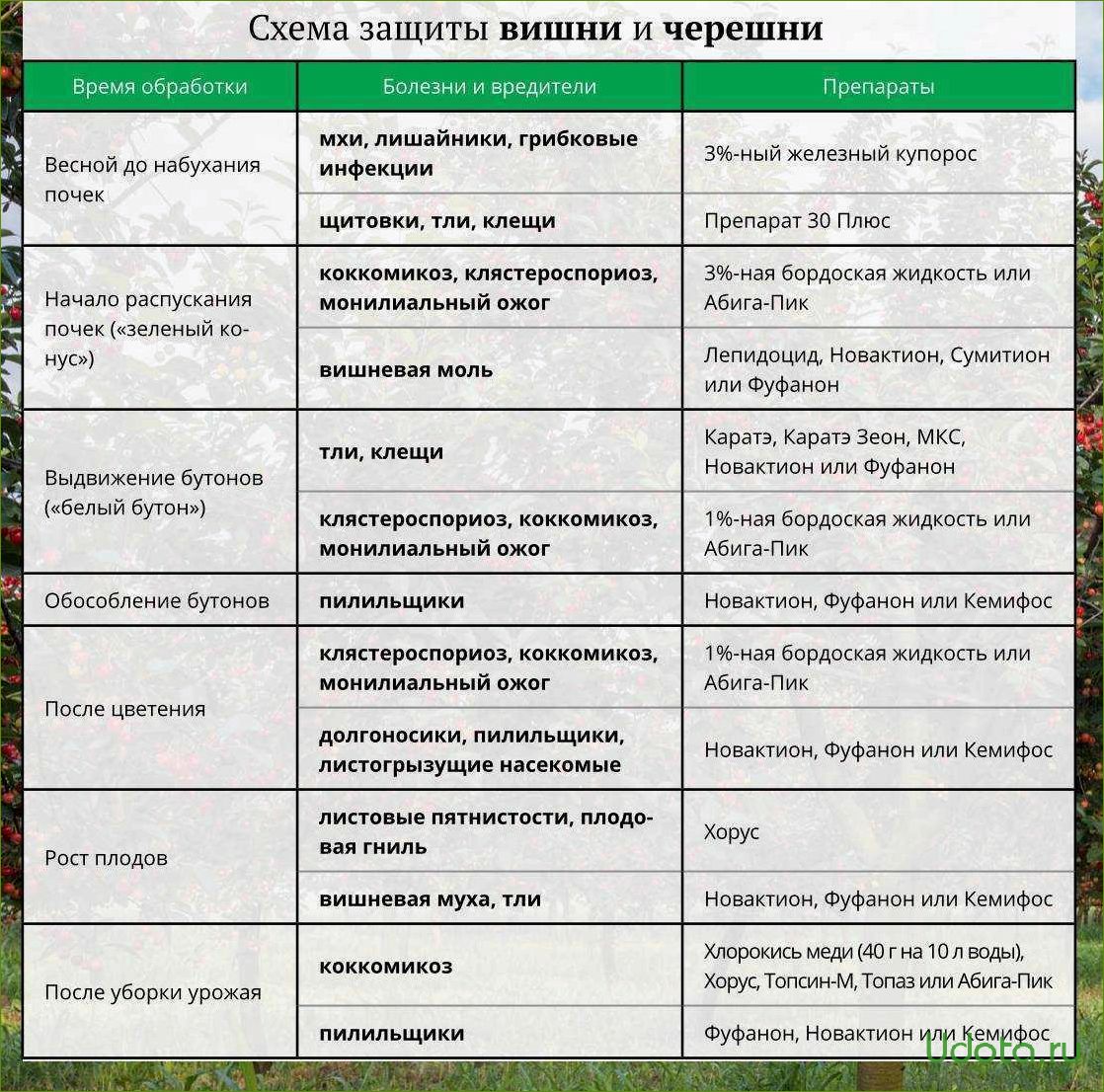 Удобный список препаратов для сада на май